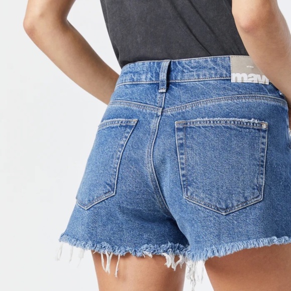 Mavi Rosie Denim Blue Jean Shorts 25 - Picture 4 of 14